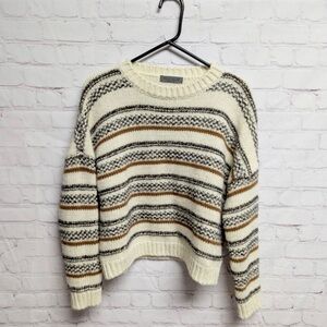 Elsamanda Sweater Striped Wool Alpaca Blend Anthropologie Womens size L